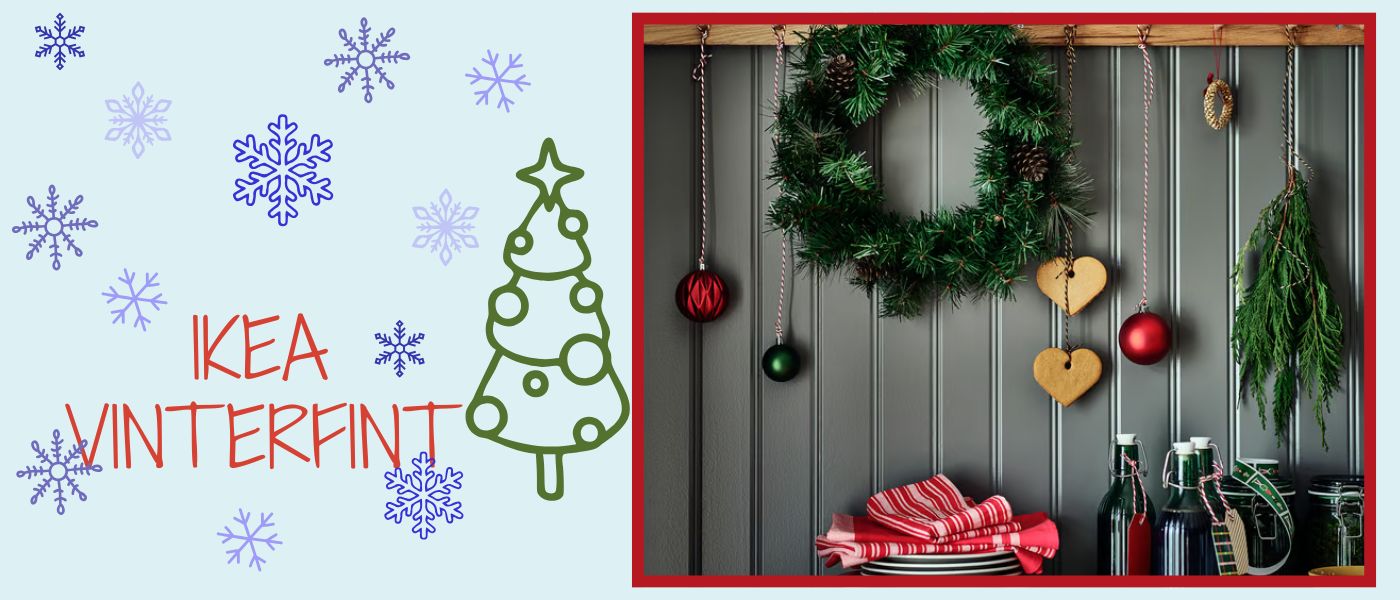 حلقه گل مصنوعی ایکیا مدل IKEA VINTERFINT